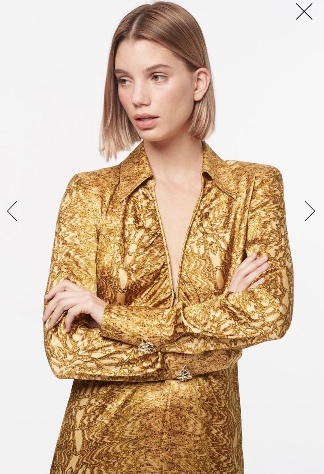 Manning Cartell Golden Atlas L/S Dress Gold Size 6 for rent on The Volte - main image