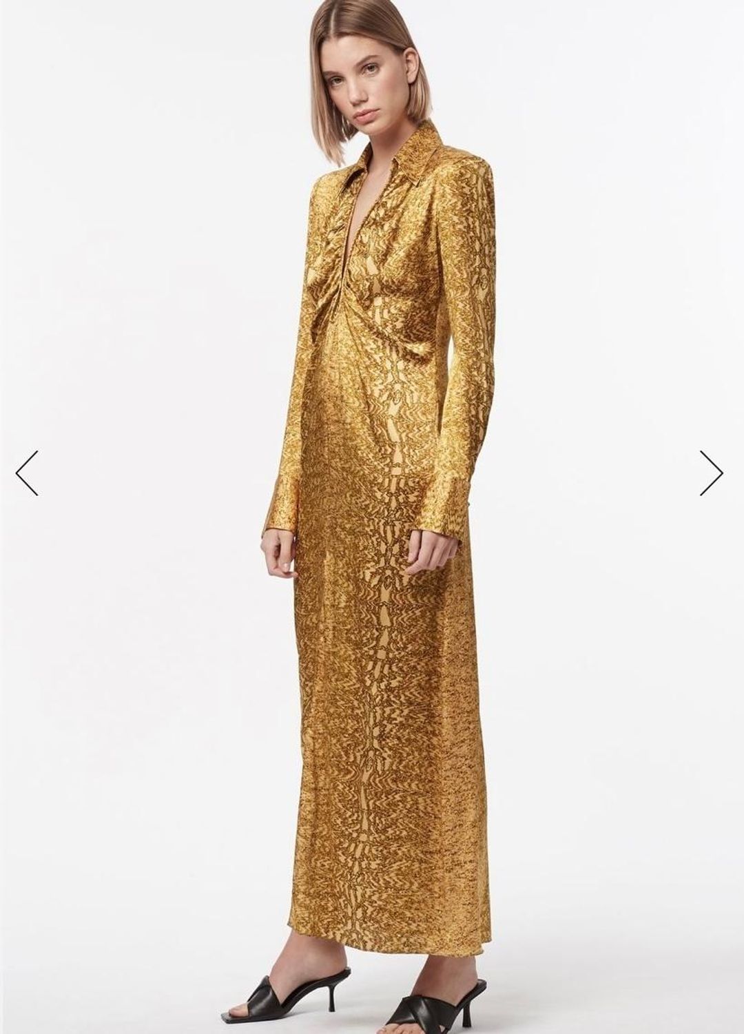 Manning Cartell Golden Atlas L/S Dress Gold Size 6 for rent on The Volte - main image