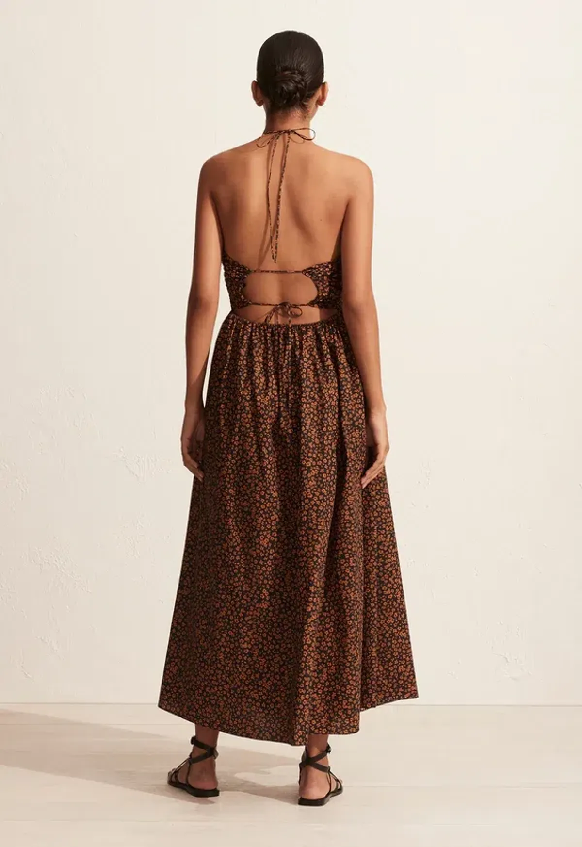 Matteau Bandeau Tie Dress Brown Size 8 - Image 4