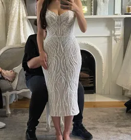 Pallas Couture Midi dress - Diorella Midi Dress Lace Size 8 for rent on The Volte - image 3