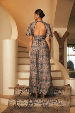 Hannah Artwear Suri Dress Blue Bell / Lilac Blue Size 6 for rent on The Volte - image 2