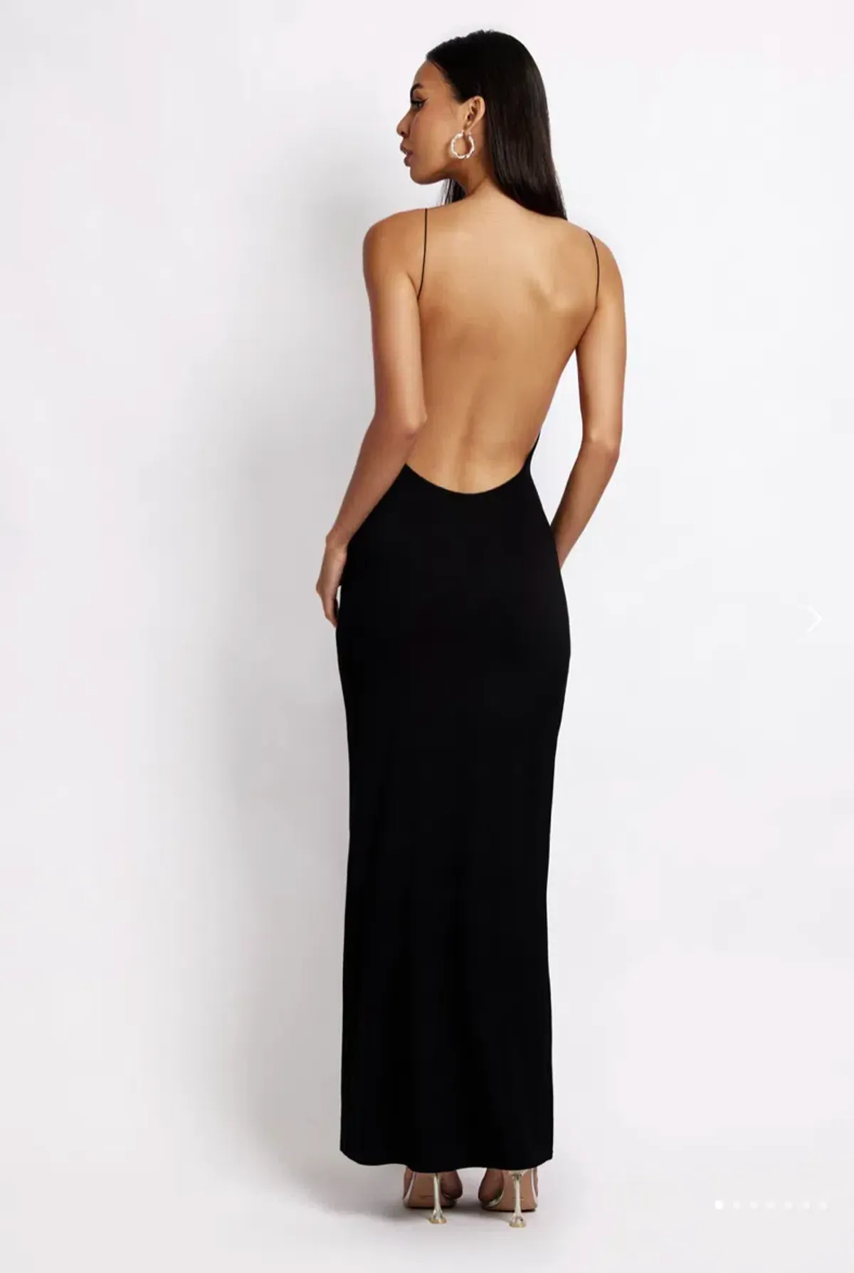 Meshki Kirsty Strappy Circle Cutout Maxi Dress Black Size 8 - Image 3