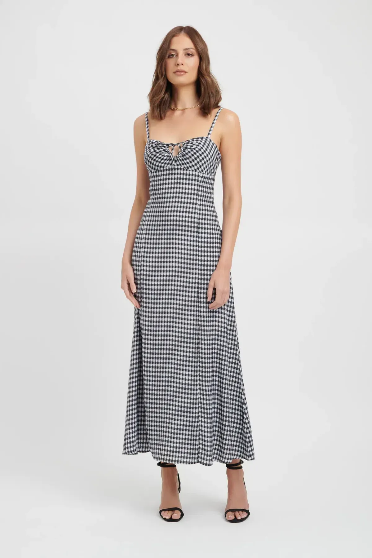 Kookai Alora Gingham Day Dress Size AU 12 - Image 1