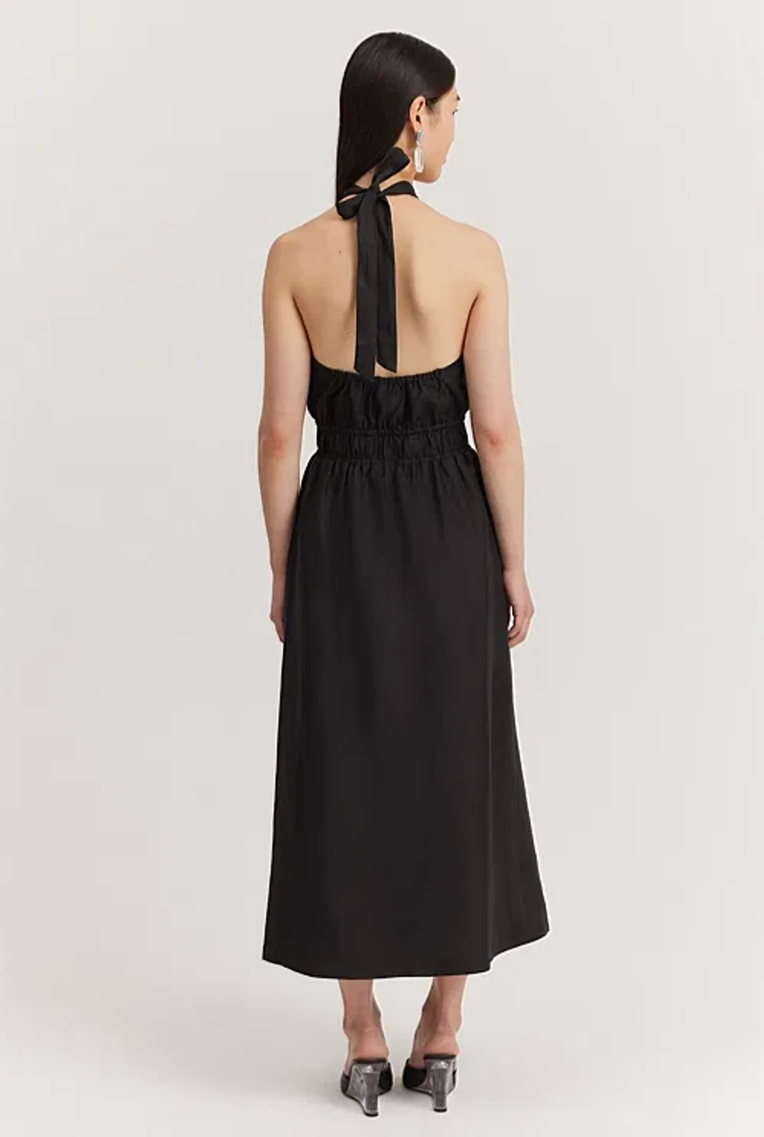 Country Road Halter Midi Dress Black Size AU 10 for rent on The Volte - main image