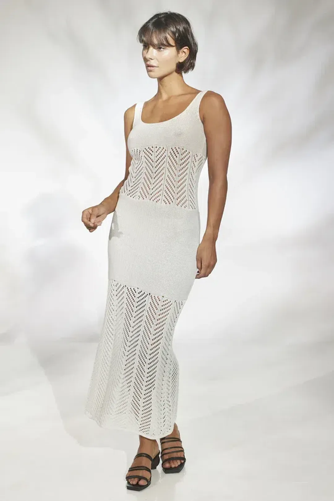 Rue Stiic Erika Midi Dress White Size Small / AU 8 for rent on The Volte - main image