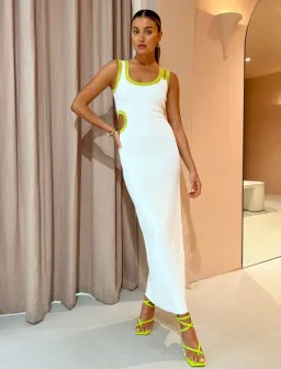 Sir The Label Evalina Cut Out Dress White Size AU 6 for rent on The Volte - image 1