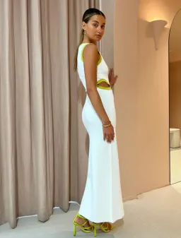 Sir The Label Evalina Cut Out Dress White Size AU 6 for rent on The Volte - image 3