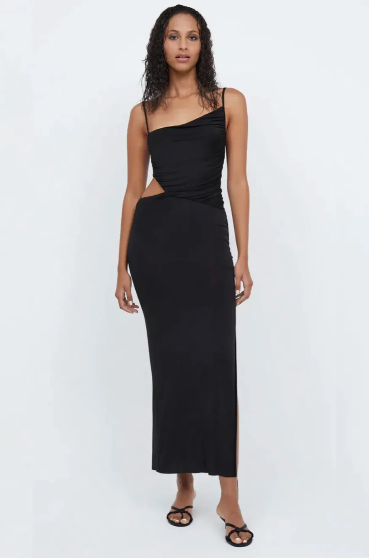 Bec and Bridge Ariel Asym Maxi Dress Black Size 6 for rent on The Volte - main image
