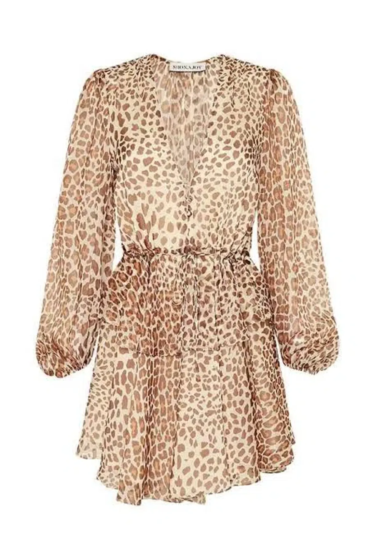 Shona Joy Ghetty Dress Leopard Print Size 8 - Image 2