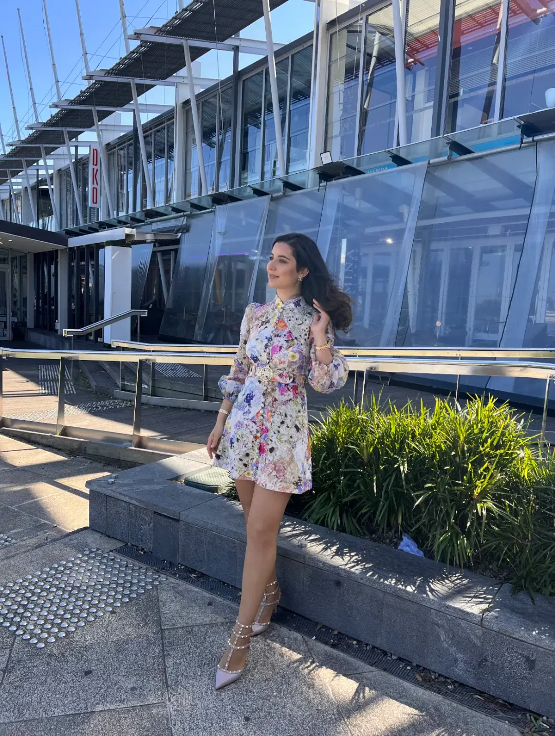 Zimmermann Prima Belted Mini Dress Floral Size 1/Au 10 for rent on The Volte - main image