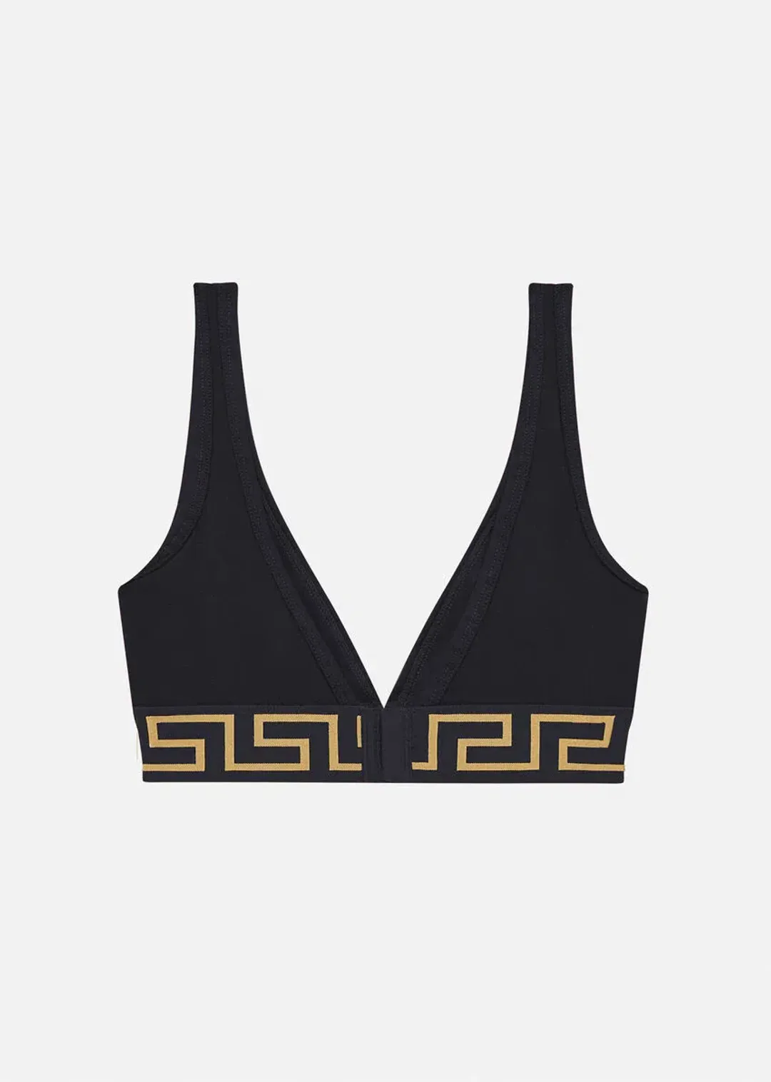 Versace Greca Border Bralette Black Size 1/AU 10 for rent on The Volte - main image