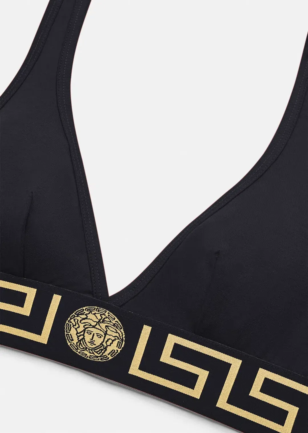 Versace Greca Border Bralette Black Size 1/AU 10 for rent on The Volte - main image