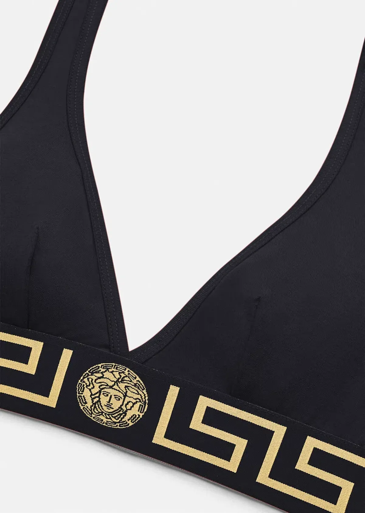 Versace Greca Border Bralette Black Size 1/AU 10 - Image 3