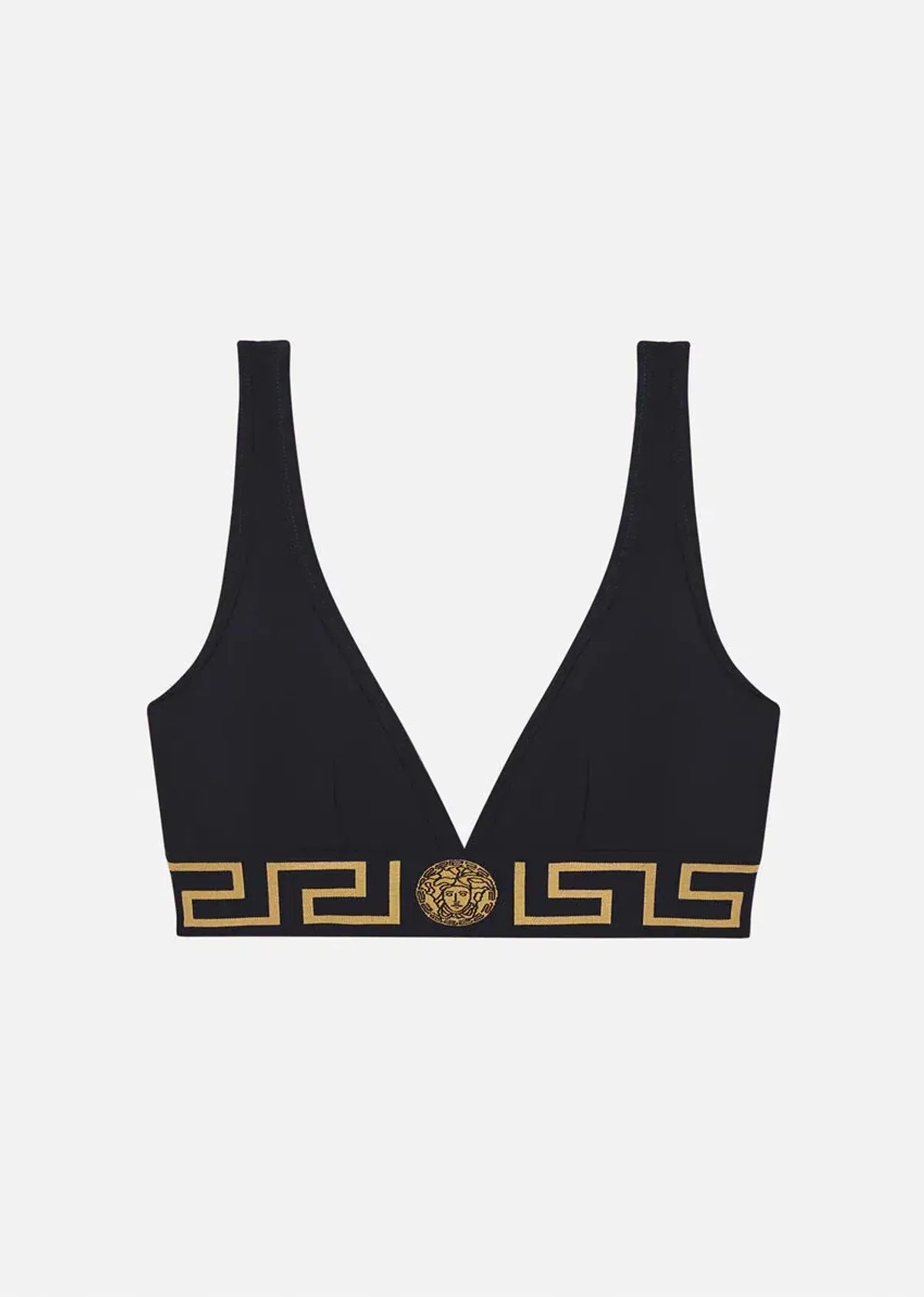 Versace Greca Border Bralette Black Size 1/AU 10 - Image 2