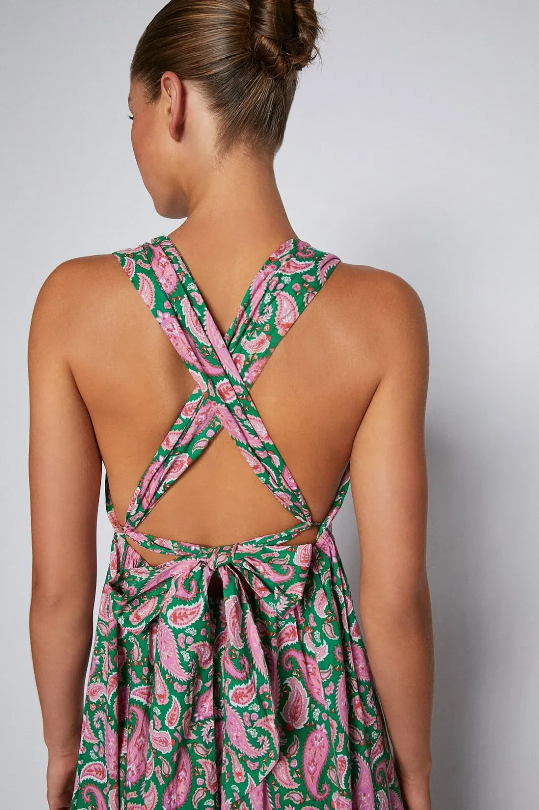 Scanlan Theodore Paisley Halter Dress Print Size 6 for rent on The Volte - main image