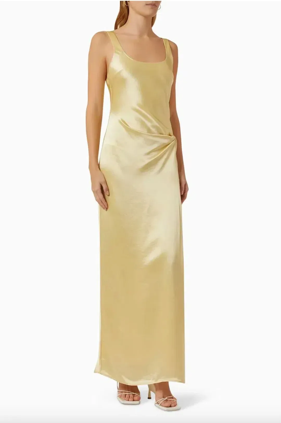 Anna Quan Etta Dress Champagne/Yellow Size 12 for rent on The Volte - main image