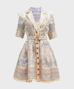 Zimmermann The High Tide Shirt Dress in Odyssey Print Size 2/Au12 for rent on The Volte - image 5