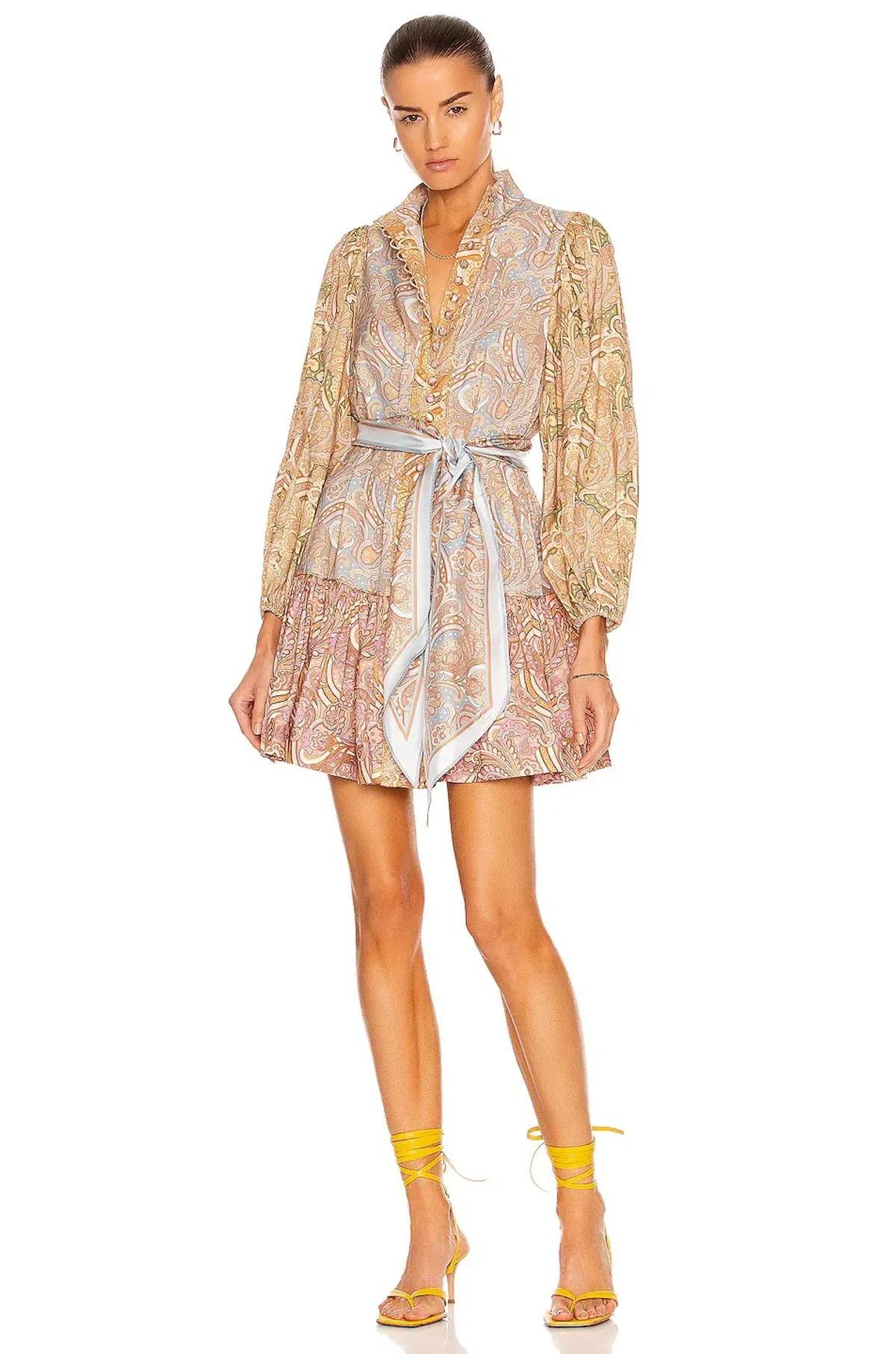 Zimmermann Tempo Silk Mini Dress Print Size 0/Au 8 for rent on The Volte - main image