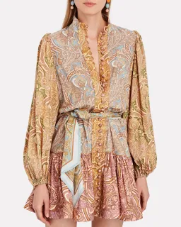 Zimmermann Tempo Silk Mini Dress Print Size 0/Au 8 for rent on The Volte - image 3