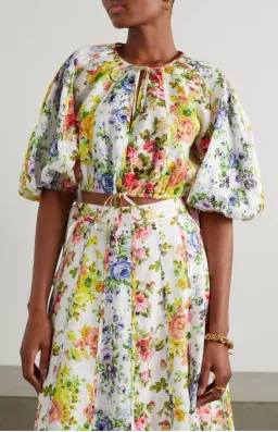 Zimmermann Net Sustain Floral Print Top & Skirt Set Size 1/AU 10 for rent on The Volte - image 2