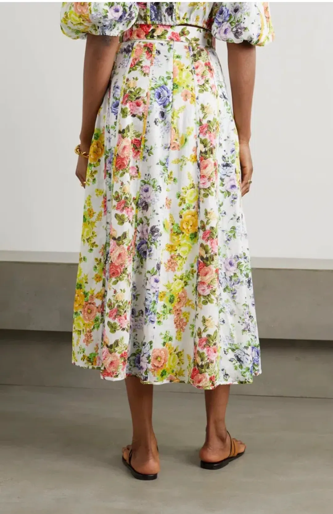 Zimmermann Net Sustain Floral Print Top & Skirt Set Size 1/AU 10 for rent on The Volte - main image