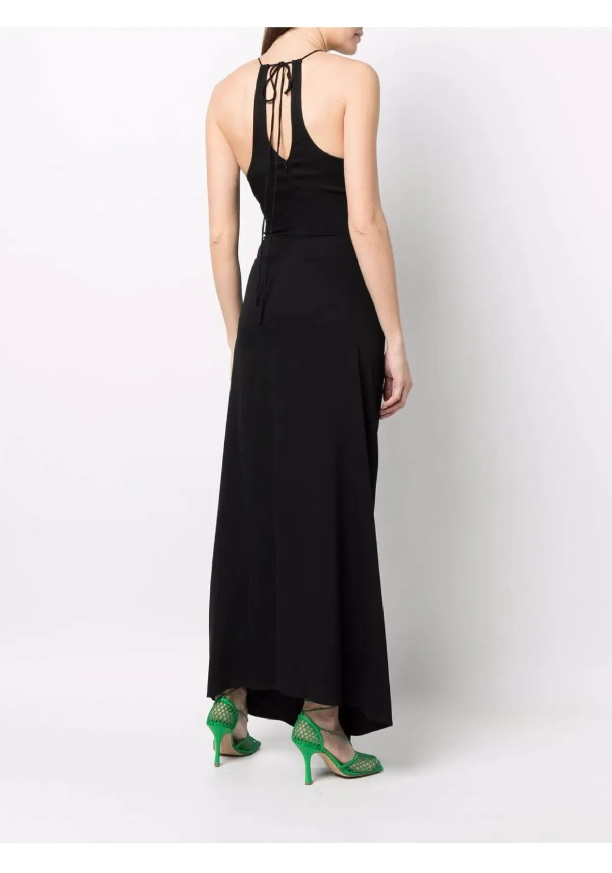 Christopher Esber Lattice Waist Tie Dress Black Size 12 - Image 3