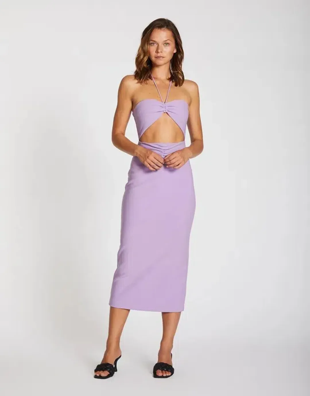 Lover Kiki Midi Dress Purple Size 10 for rent on The Volte - main image