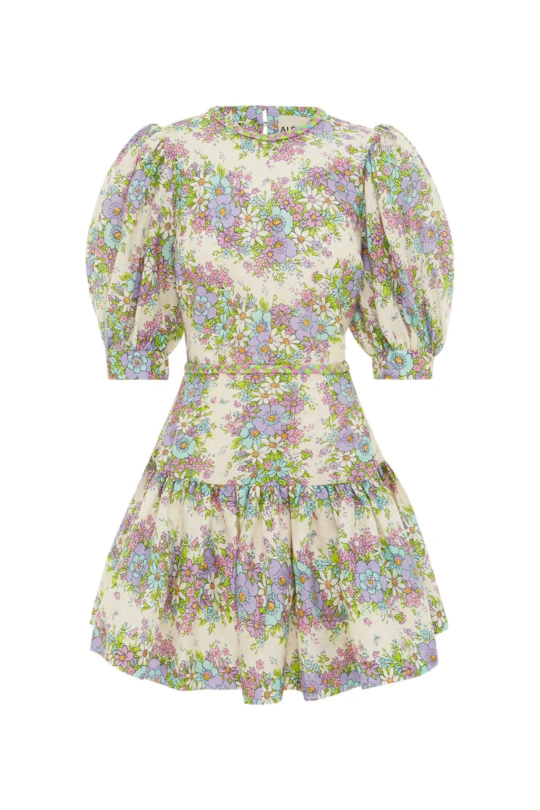 Alemais Agnes Mini Dress Cream Size AU 10 for rent on The Volte - main image