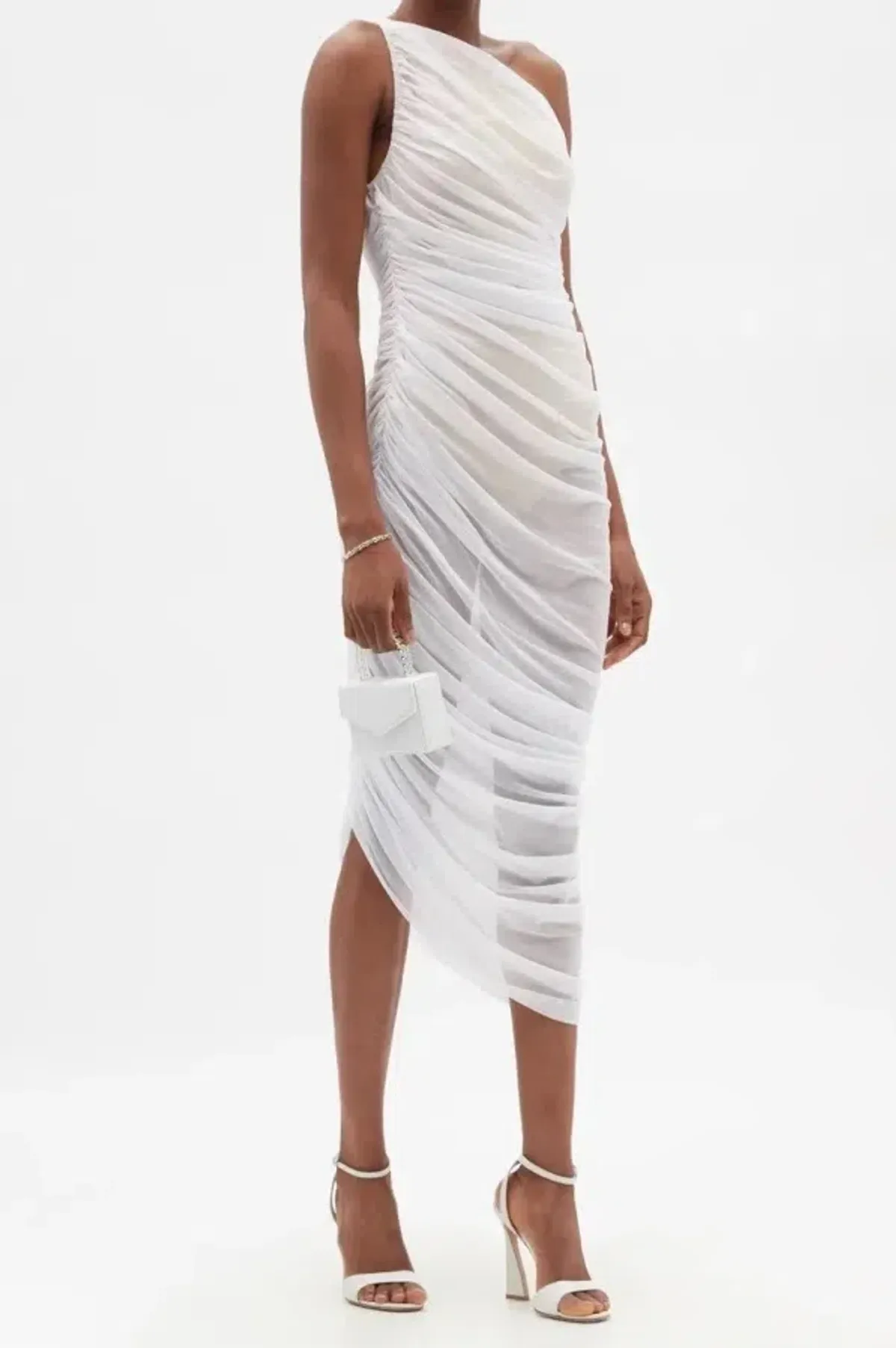 Norma Kamali Diana Gown White Size 8 - Image 5