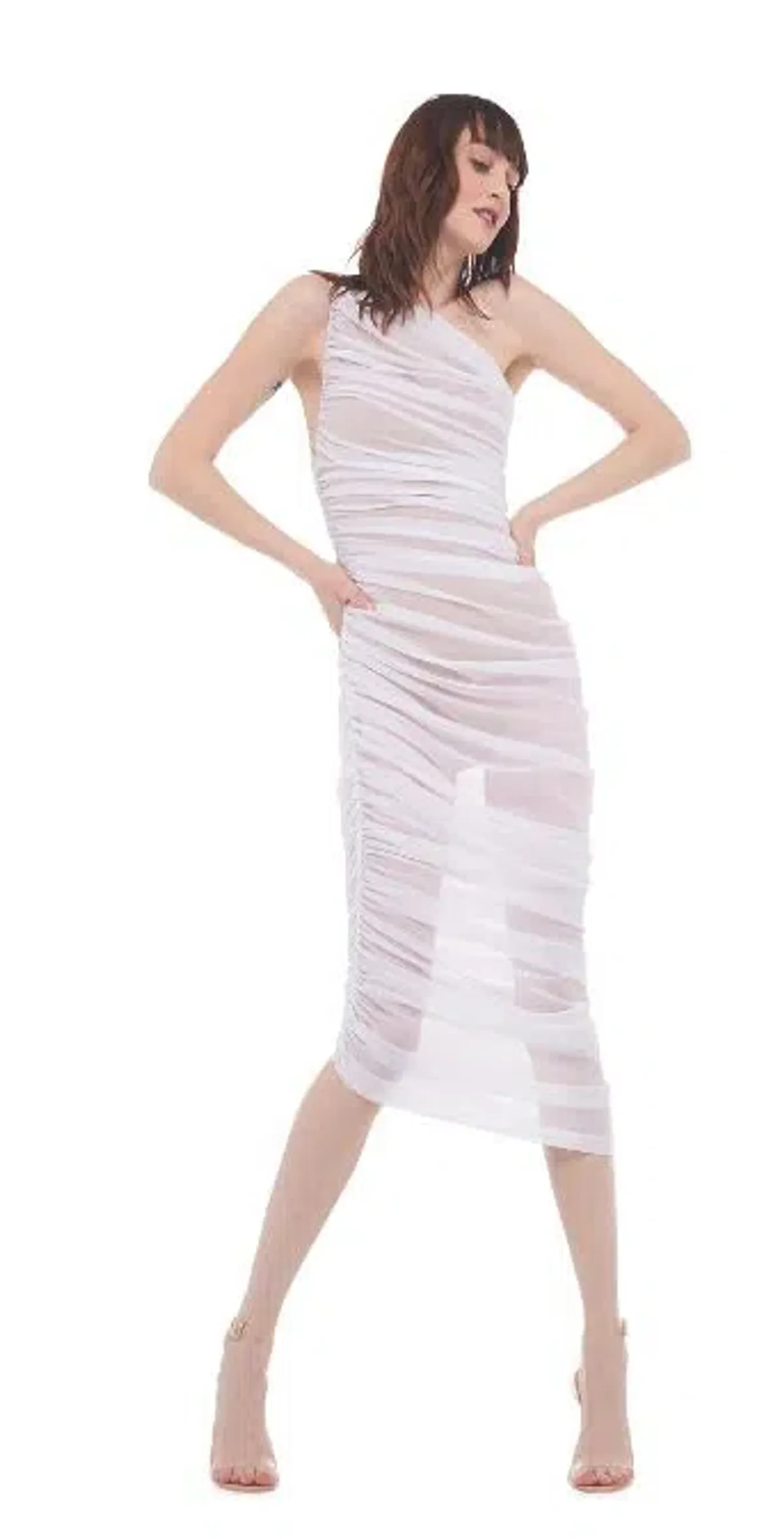 Norma Kamali Diana Gown White Size 8 - Image 4