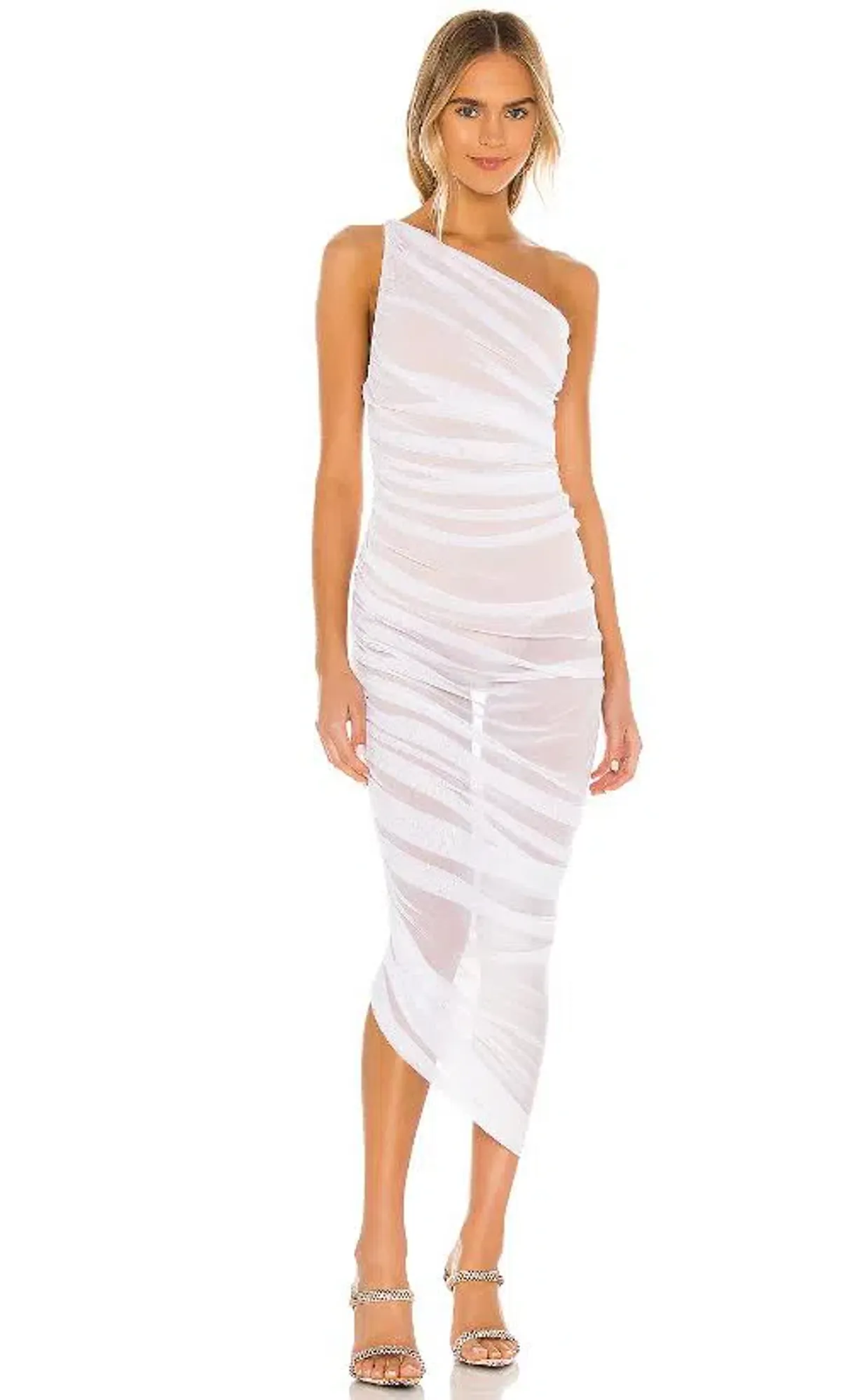 Norma Kamali Diana Gown White Size 8 - Image 3