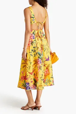Zimmermann Tropicana Cut Out Midi Dress Yellow Size 1 / AU 10 for rent on The Volte - image 2