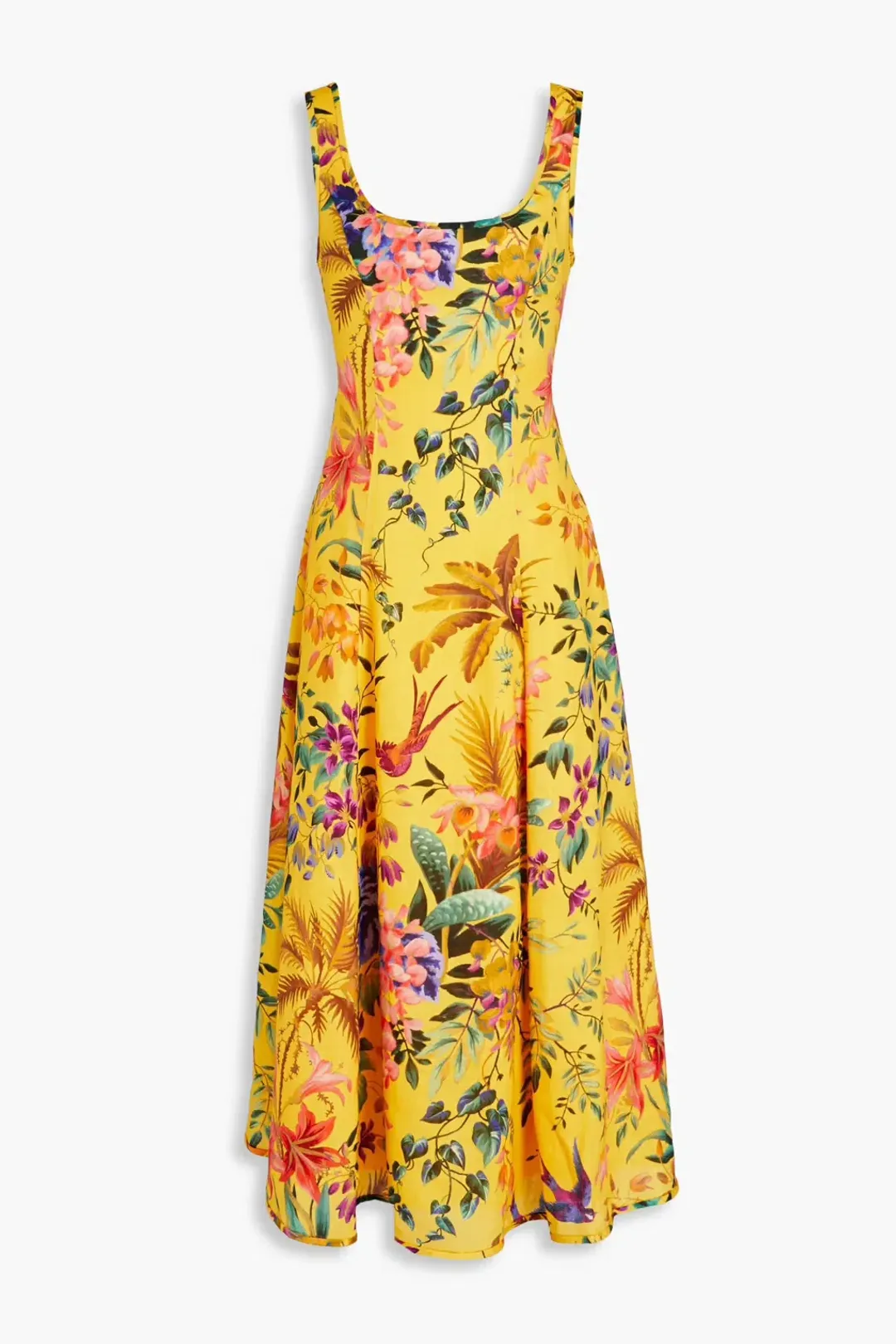 Zimmermann Tropicana Cut Out Midi Dress Yellow Size 1 / AU 10 for rent on The Volte - main image