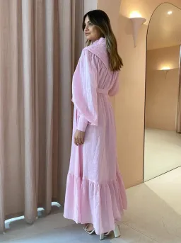 Alemais Halcyon Midi Dress In Candy Pink Size AU 8 for rent on The Volte - image 3