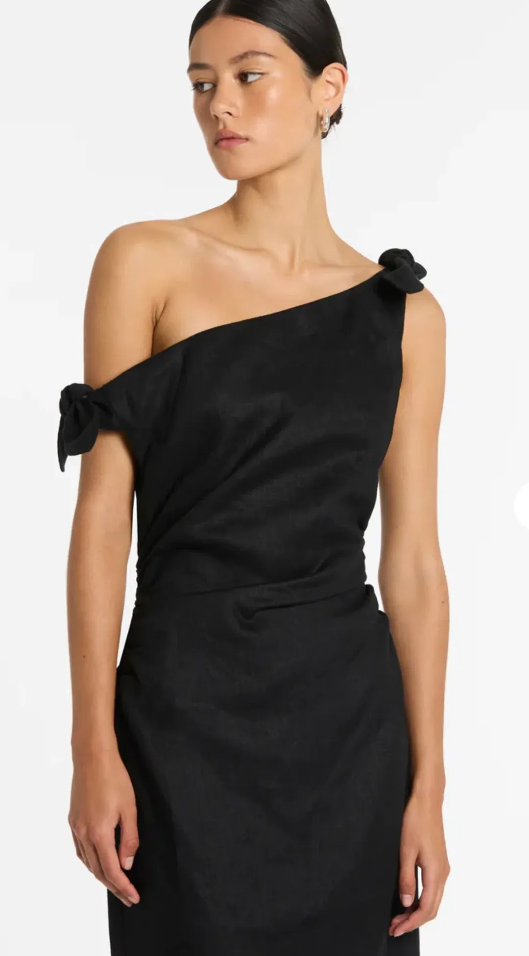 Sir The Label Bettina Off Shoulder Dress In Black Size 3 / AU 12 for rent on The Volte - main image