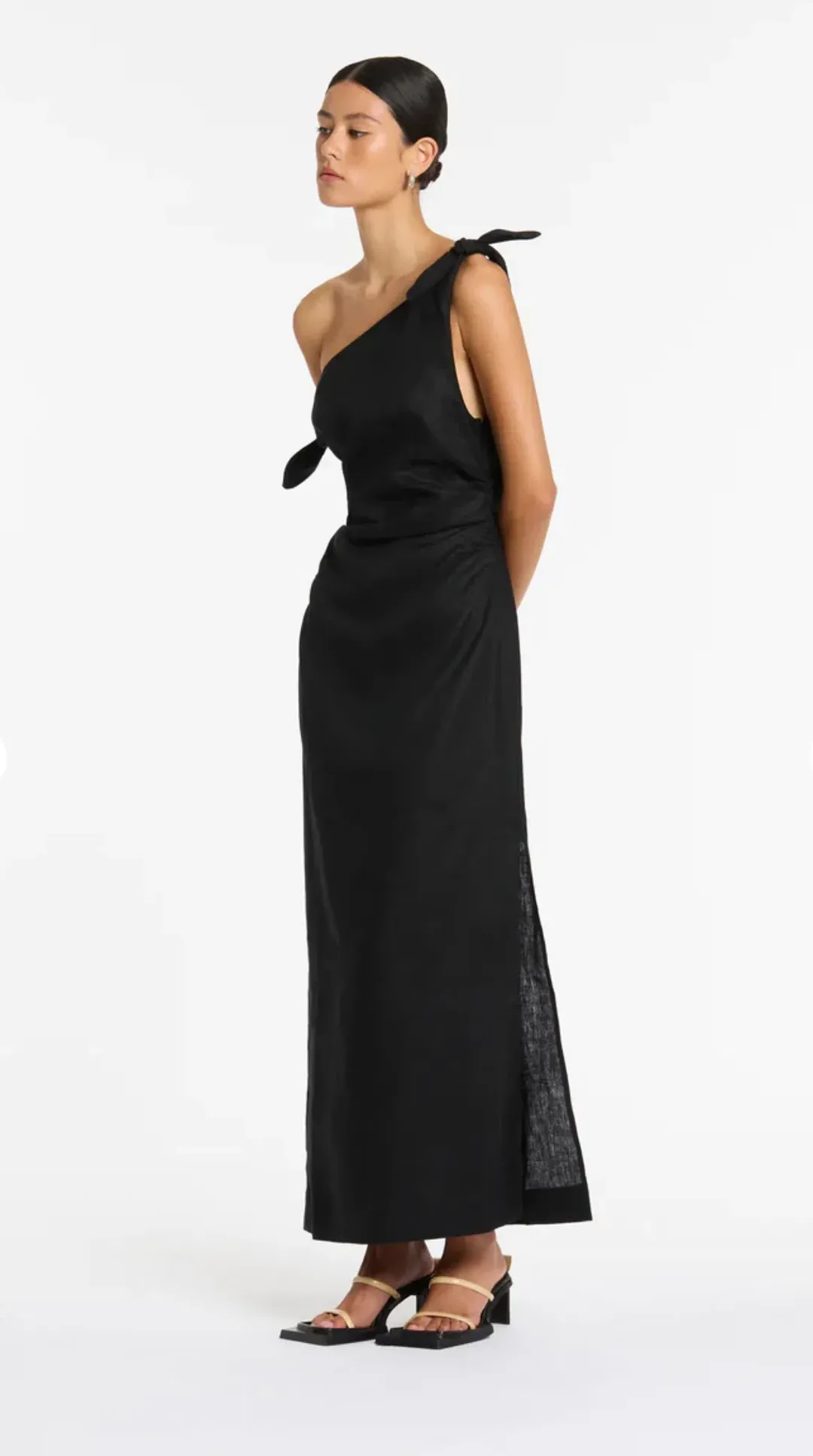 Sir The Label Bettina Off Shoulder Dress In Black Size 3 / AU 12 for rent on The Volte - main image