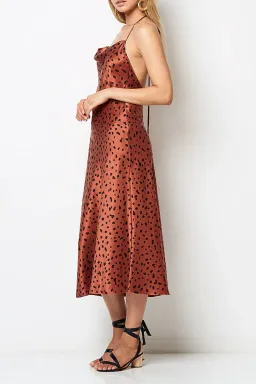 Bec & Bridge Wild Cat Silk Bias Midi Brown Size AU 10 for rent on The Volte - image 2