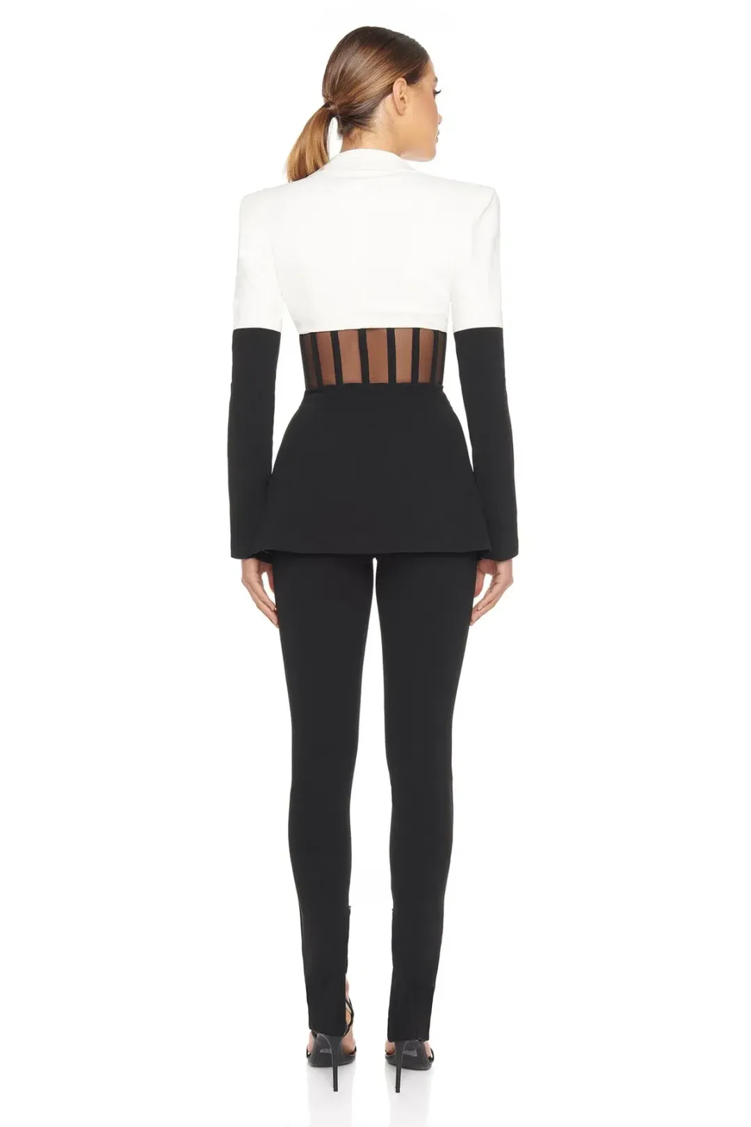 Eliya the Label Kira Two-Piece Suit Black/White Size 6 for rent on The Volte - main image