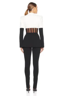 Eliya the Label Kira Two-Piece Suit Black/White Size 6 for rent on The Volte - image 2