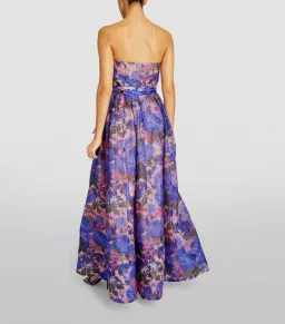 Zimmermann High Tide Strapless Dress Purple Ikat Size 0/Au 8 for rent on The Volte - image 3