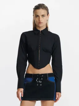Dion Lee Undercorset Shirt Black Size 8 for rent on The Volte - image 2