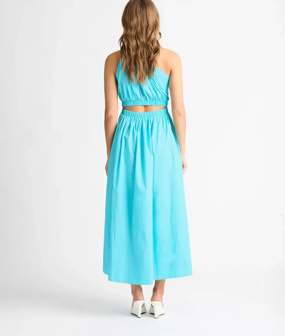 Sheike Isla Statement Dress In Turquoise Size 6 - Image 2
