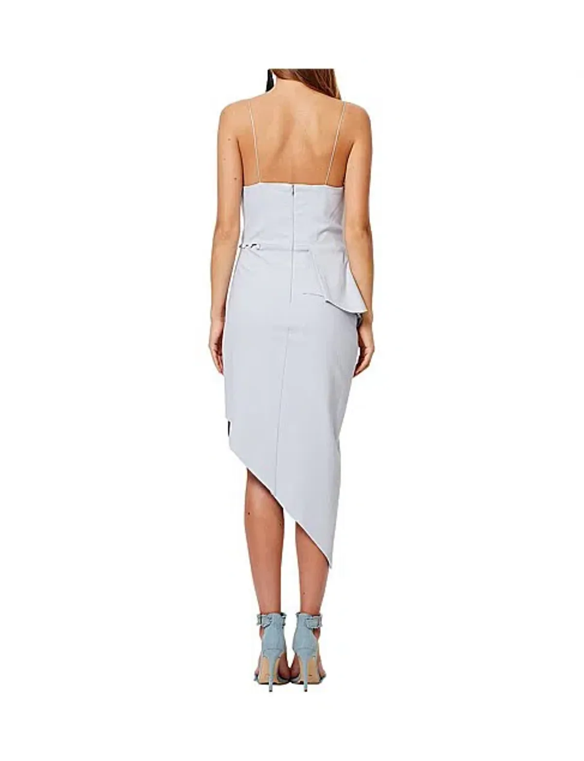 Bec & Bridge Honeysuckle Asymm Dress Pale Blue Size 10 - Image 4