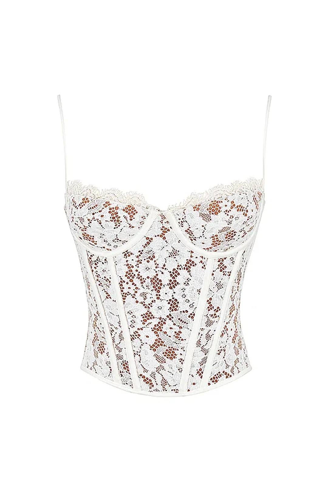 House of CB Mila Lace Underwire Corset Ivory Size Small / Au 8 for rent on The Volte - main image