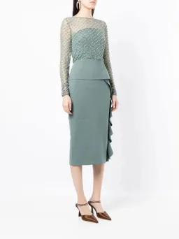 Rachel Gilbert Estelle Dress Green Size 4/Au 14 for rent on The Volte - image 2