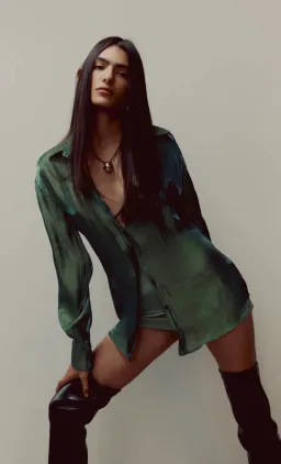 Bec & Bridge Symone Mini Skirt Moss Green Size AU 8 for rent on The Volte - image 5