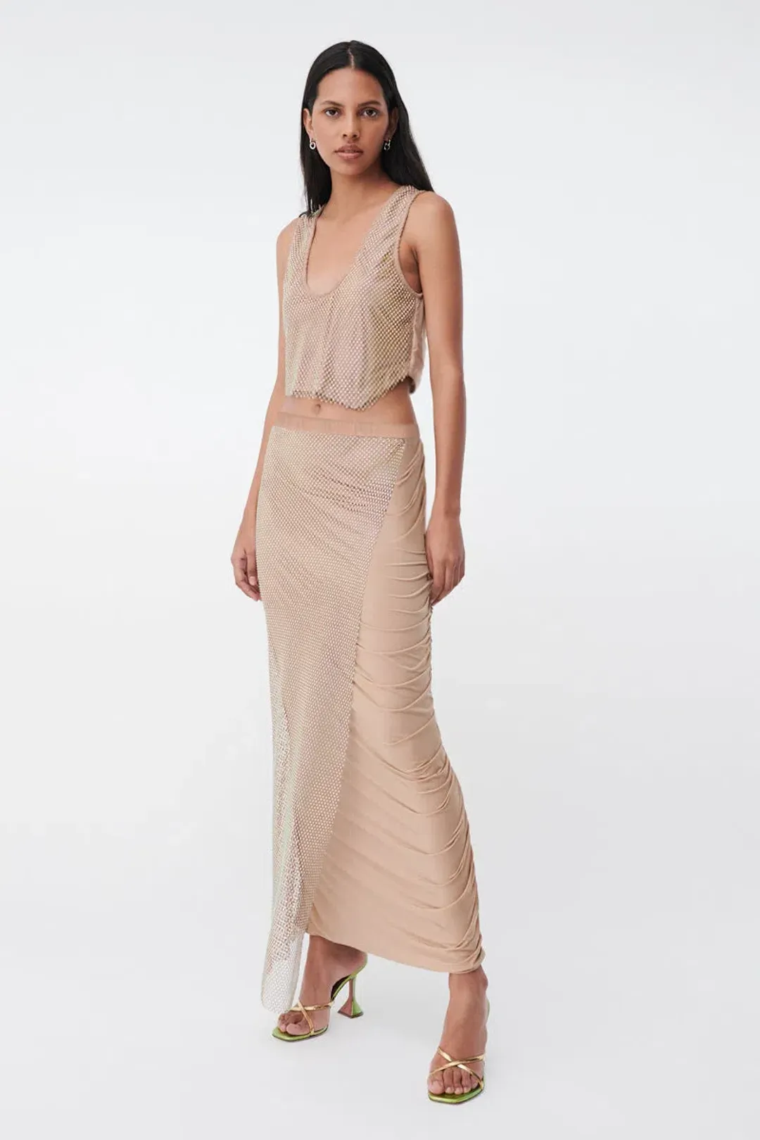 Suboo Dali Asymmetric Set (Top & Skirt) Nude Size XS / AU 6 for rent on The Volte - main image