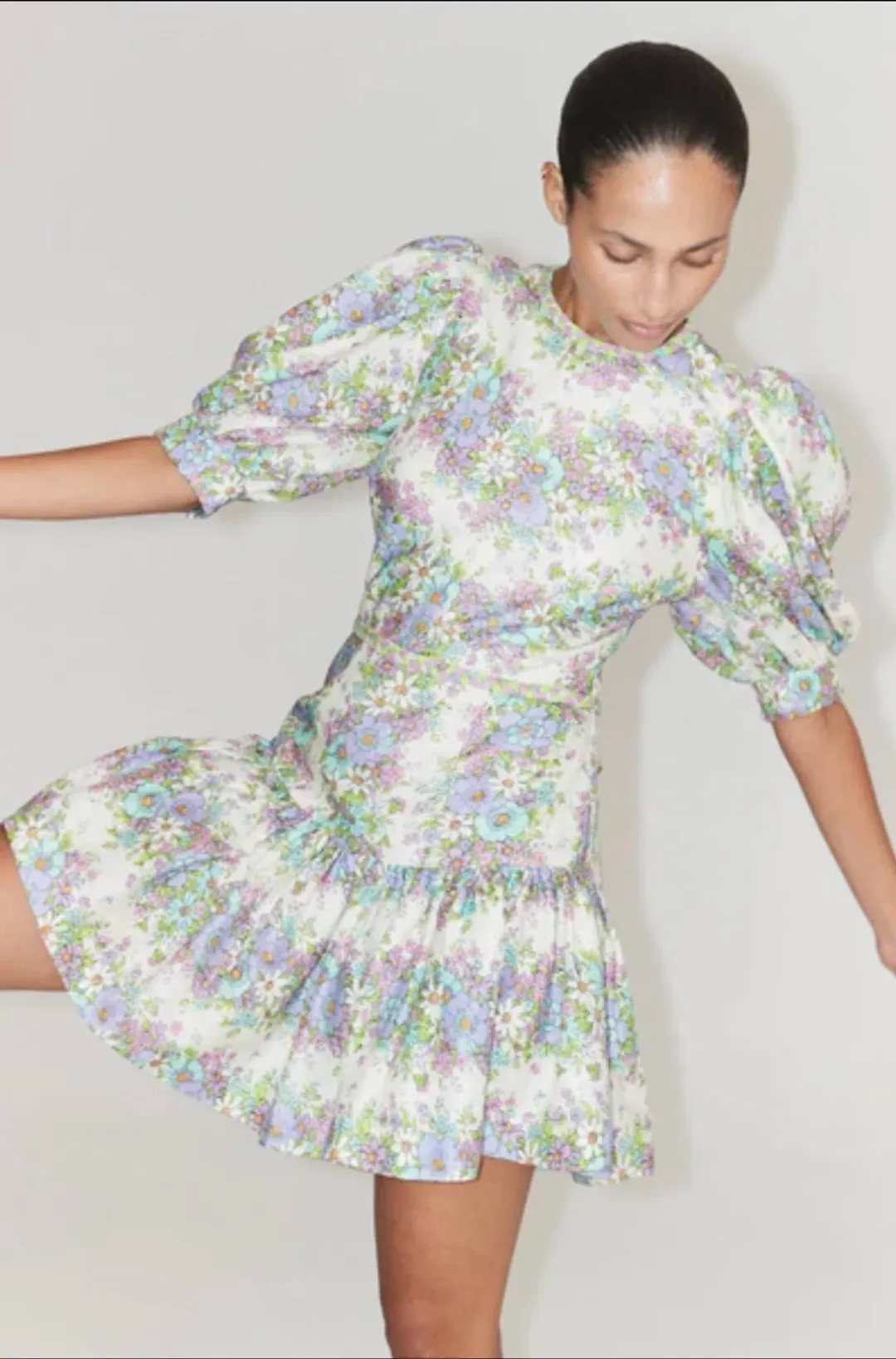 Alemais Alamos Agnes Mini Dress Cream Size AU 12 for rent on The Volte - main image