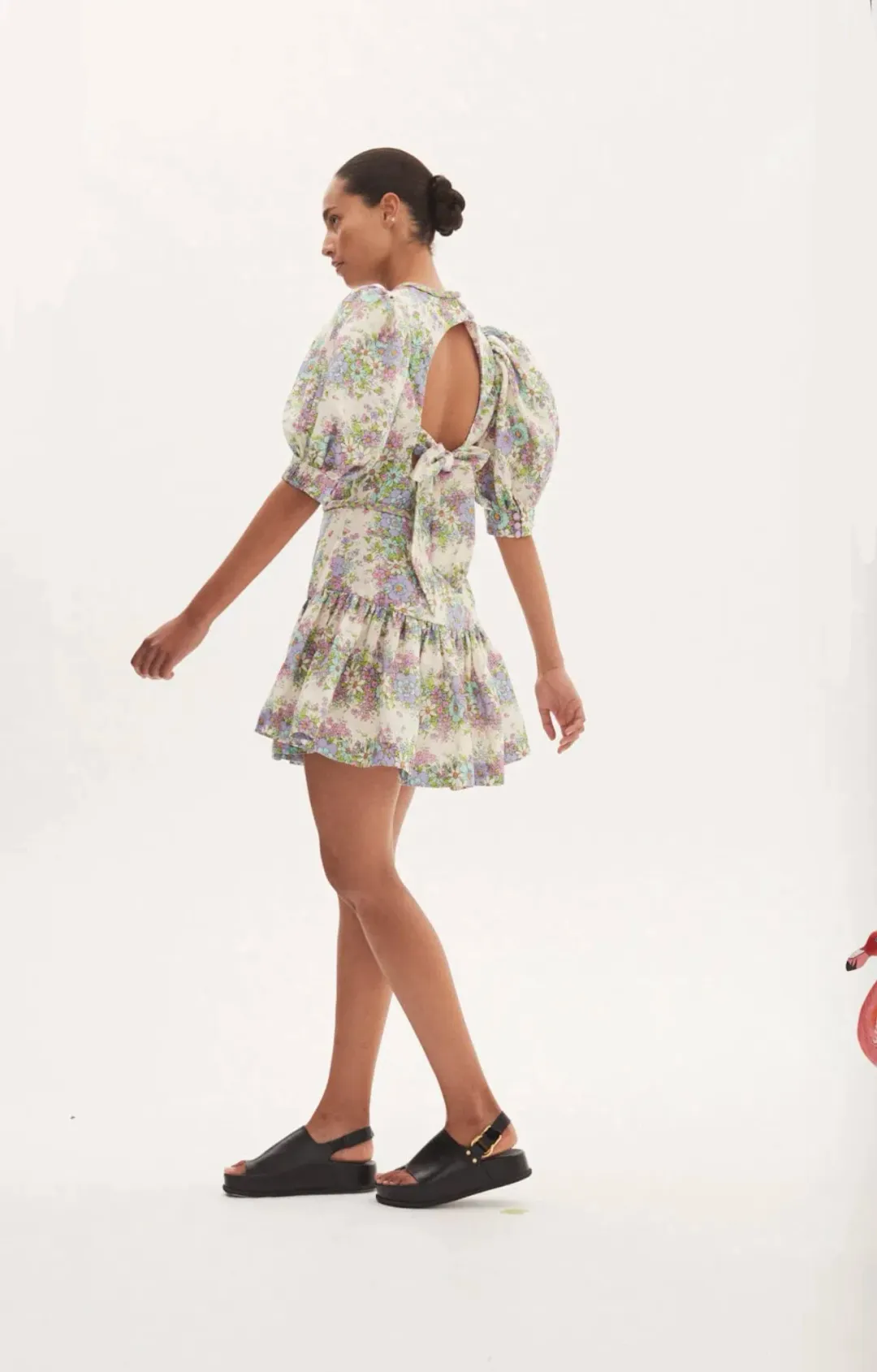 Alemais Alamos Agnes Mini Dress Cream Size AU 12 for rent on The Volte - main image