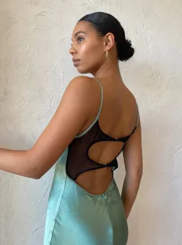 Bec & Bridge Malyka Maxi Slip Dress Moss Green Size 8 for rent on The Volte - image 2